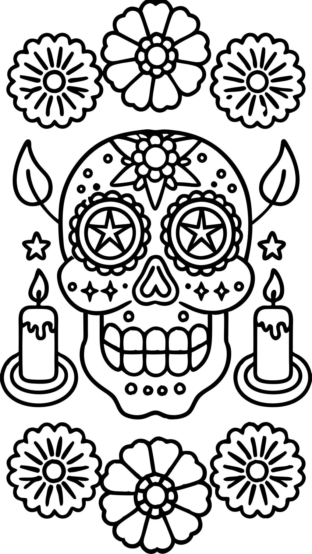 mexican day of the dead coloring pages